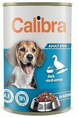CALIBRA Dog Adult 1240g kachna+rýže+karotka, gravy