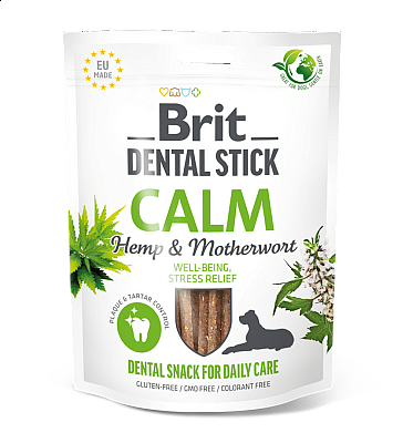 BRIT Dog Dental Stick Calm with Hemp&Motherwort 7ks