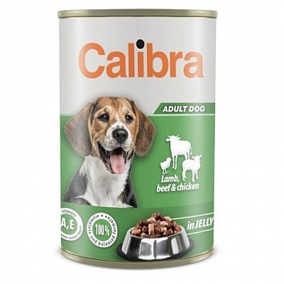 CALIBRA Dog Adult 1240g jehněčí, hovězí a kuřecí, jelly
