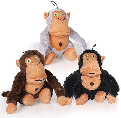 Crazy monkey 36cm, šedá, plyš