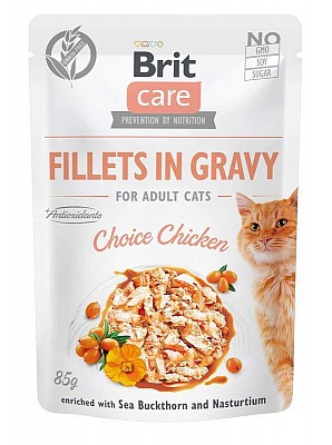 BRIT Care Cat Fillets Gravy Choice Chicken 85g