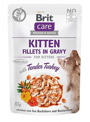 BRIT Care Cat Fillets Gravy Kitten Tender Turkey 85g