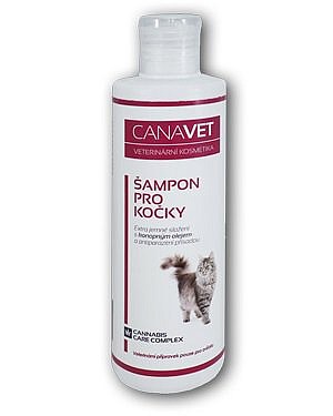 Šampon pro kočky s antiparazitní přísadou Canabis 250ml