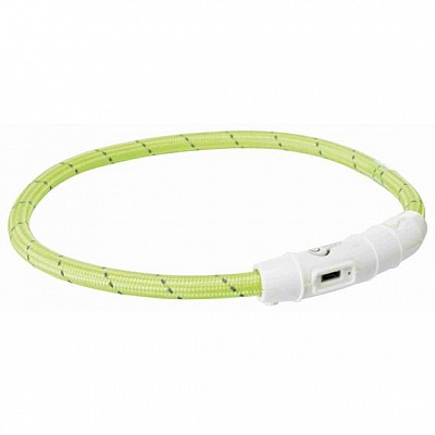 Obojek svítící USB 65cm, zelený