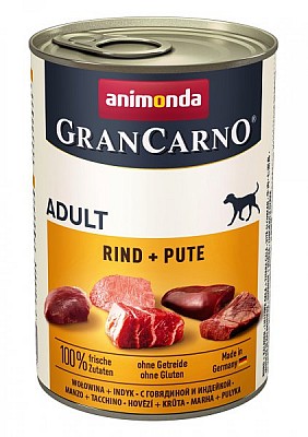 GranCarno Adult hovězí a krůta 400g