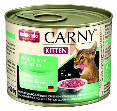 Carny Kitten hovězí&kuře&králík 200g