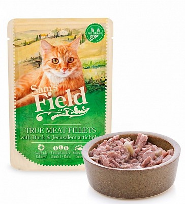 SAM´s FIELD True Meat Fillets with Duck&Jerusalem Artichoke 85g (kachní filetky s topinamburem)