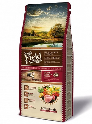 SAM´s FIELD Dog Adult Medium Chicken&Potato  2,5kg