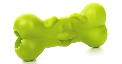 Kost pes 8cm, zelená, termoplast, plovoucí