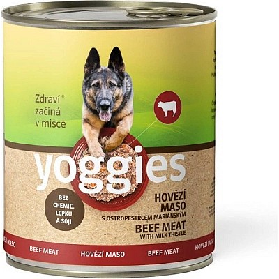YOGGIES hovězí s ostropestřcem mariánským 800g