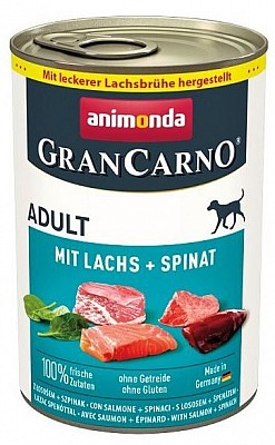 GranCarno Adult losos se špenátem 400g