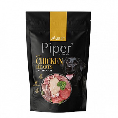 PIPER Dog kuřecí srdíčka se špenátem 500g