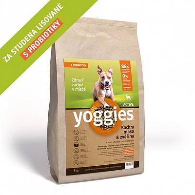 YOGGIES Active kachna a zvěřina  5kg