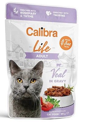 CALIBRA Cat Life Adult Veal in gravy 85g
