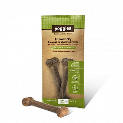 YOGGIES kostička FIT pro psy lisovaná za studena 2x 47g