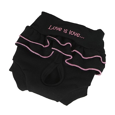 Hárací kalhotky XS, 18-24cm, Love, černé