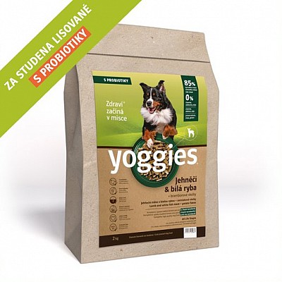 YOGGIES jehněčí a bílá ryba  2kg