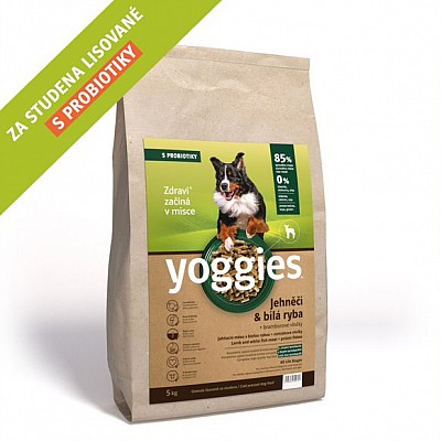 YOGGIES jehněčí a bílá ryba  5kg