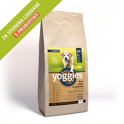 YOGGIES kozí maso a zelenina 15kg hypoalergenní + konzerva Yoggies 800g