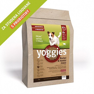 YOGGIES Minigranule kuřecí a hovězí maso  2kg