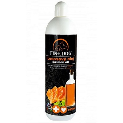 Lososový olej 1000ml, Fine Dog