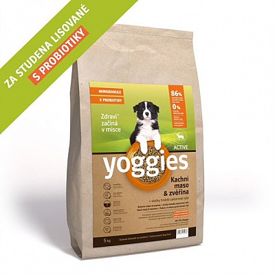 YOGGIES Minigranule Active kachna a zvěřina  5kg