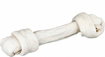 DentaFun uzel z bůvolí kůže bílý 39cm/500g