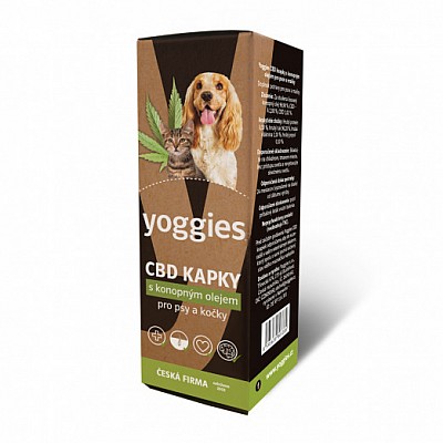 YOGGIES CBD olej 3,2% pro psy a kočky 30ml