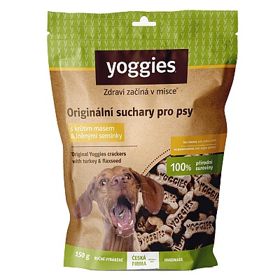 YOGGIES suchary s krůtím masem a lněným semínkem 150g