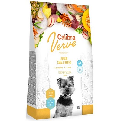 CALIBRA Dog Verve GrainFree Junior Small Chicken&Duck 1,2kg