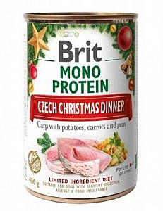 BRIT Dog Mono Protein Czech Christmas Dinner 400g