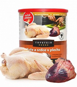 TOPSTEIN Kuře a srdce v plechu 800g