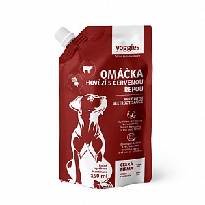 YOGGIES omáčka s hovězím masem a červenou řepou 150ml