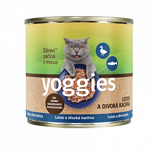 YOGGIES Cat losos a divoká kachna 185g