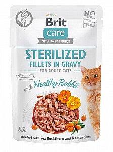 BRIT Care Cat Fillets Gravy Sterilized Healthy Rabbit 85g