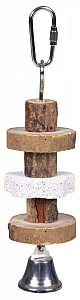 Dřevěná kolečka s lávovým kamenem 16cm