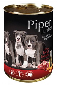 PIPER Dog Junior hovězí srdce s mrkví 400g