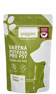 YOGGIES Vařená potrava pro psy 150g hovězí maso s quinoou a kloubní výživou