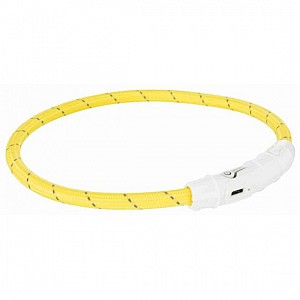 Obojek svítící USB 45cm, žlutý