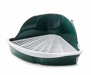 Toaleta pro hlodavce s roštem 25x25x34cm, zelená