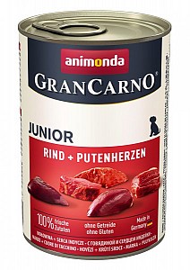 GranCarno Junior hovězí a krůtí srdce 400g