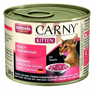 Carny Kitten hovězí&krůtí srdce 200g