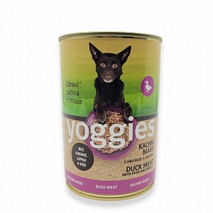 YOGGIES kachní maso s hruškou a jáhlami 400g