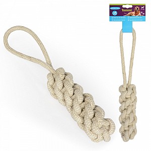 Bavlněný pešek 40cm/215g, šedá/oranž