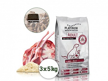 PLATINUM Adult Lamb&Rice (jehněčí s rýží) 15kg