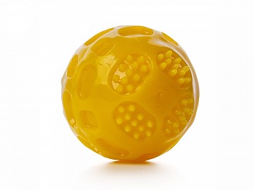 Strong míček 6cm, termoplast, plovoucí, zvuk, žlutý