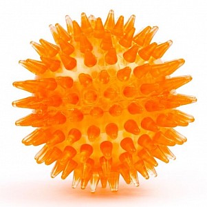 Míček s bodlinkami 8cm, termoplast, plovoucí, oranžový