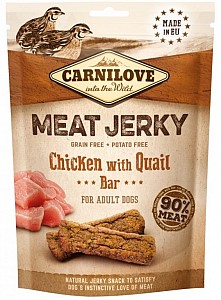 CARNILOVE Dog Jerky Snack Chicken with Quail Bar 100g