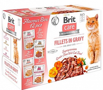 BRIT Care Cat Fillets Gravy Flavour box 12x 85g