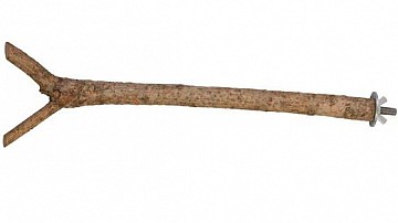 Dřevěné bidýlko Y s kovovým úchytem 35cm/18mm